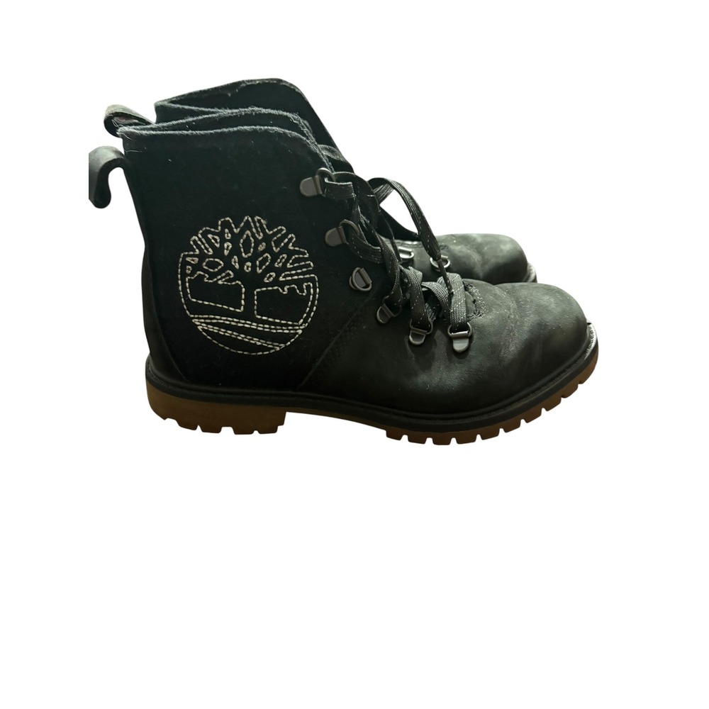 Timberland‎ Courmayeur Valley 6-Inch Black Wool Panel Boots A27FN Womens 7